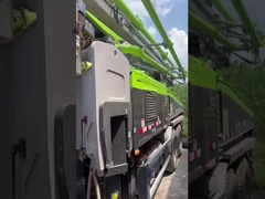 Tình trạng tốt 2013 Orange Zoomlion 43m Concrete Pump Benz Truck Feeding Height 1400mm