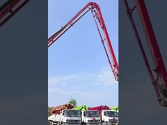Putzmeister 38m xe bơm bê tông với bàn tay thứ hai đặt boom và bê tông máy bơm